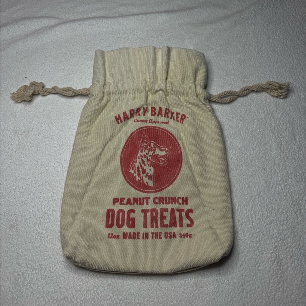 Harry Barker Peanut Butter Dog Treats Drawstring Bag